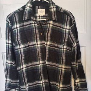 AE flannel Small (oversized) black green blue
